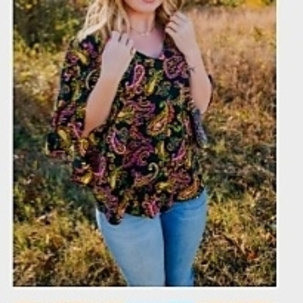Vibrant Paisley Women's Blouse